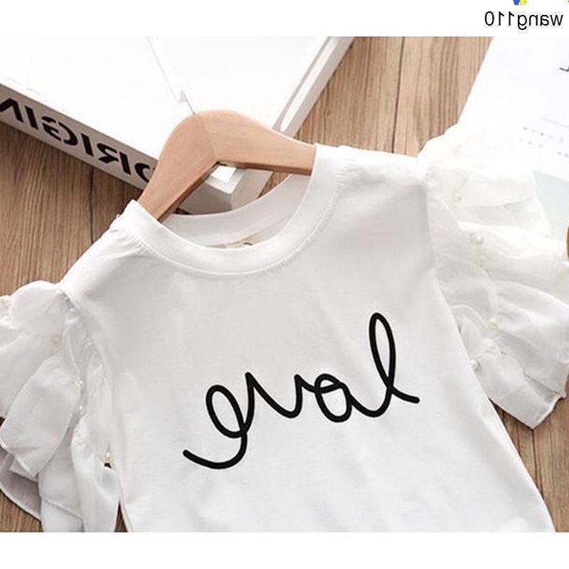 Summer Kids Girls Clothing Sets 2 pcs T-shirt Hole
