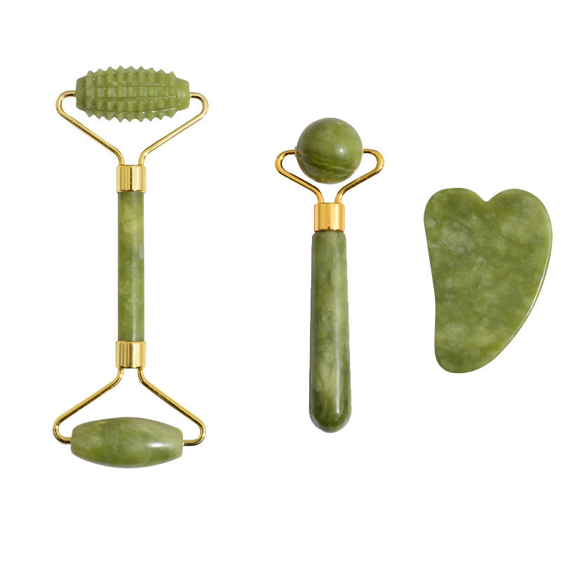 Three-Set Jade Facial Roller Massager