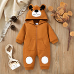 Baby Girls Bear Head Hooded