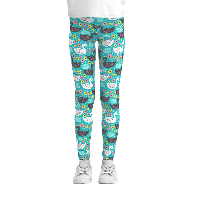 Digital Printing Leggings Girls Leggings Thin Stretch Pants