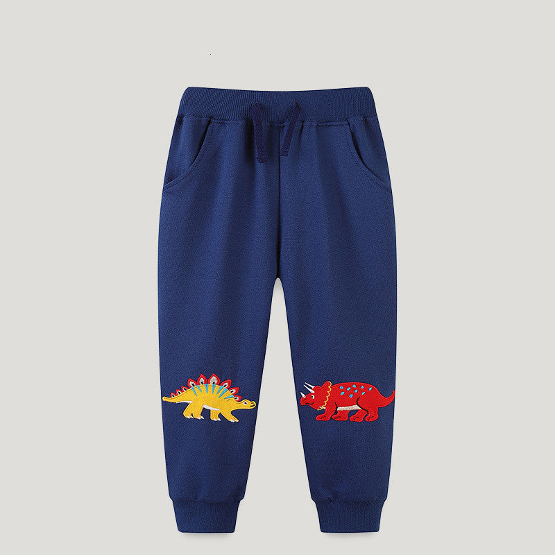 Boys' Fashion Simple Dinosaur Sports Pants