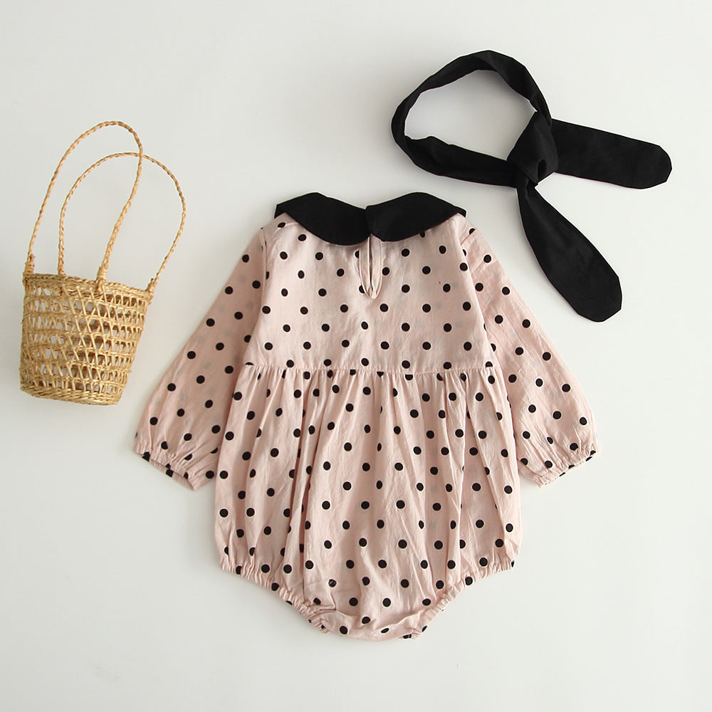 Baby autumn polka dot jumpsuit