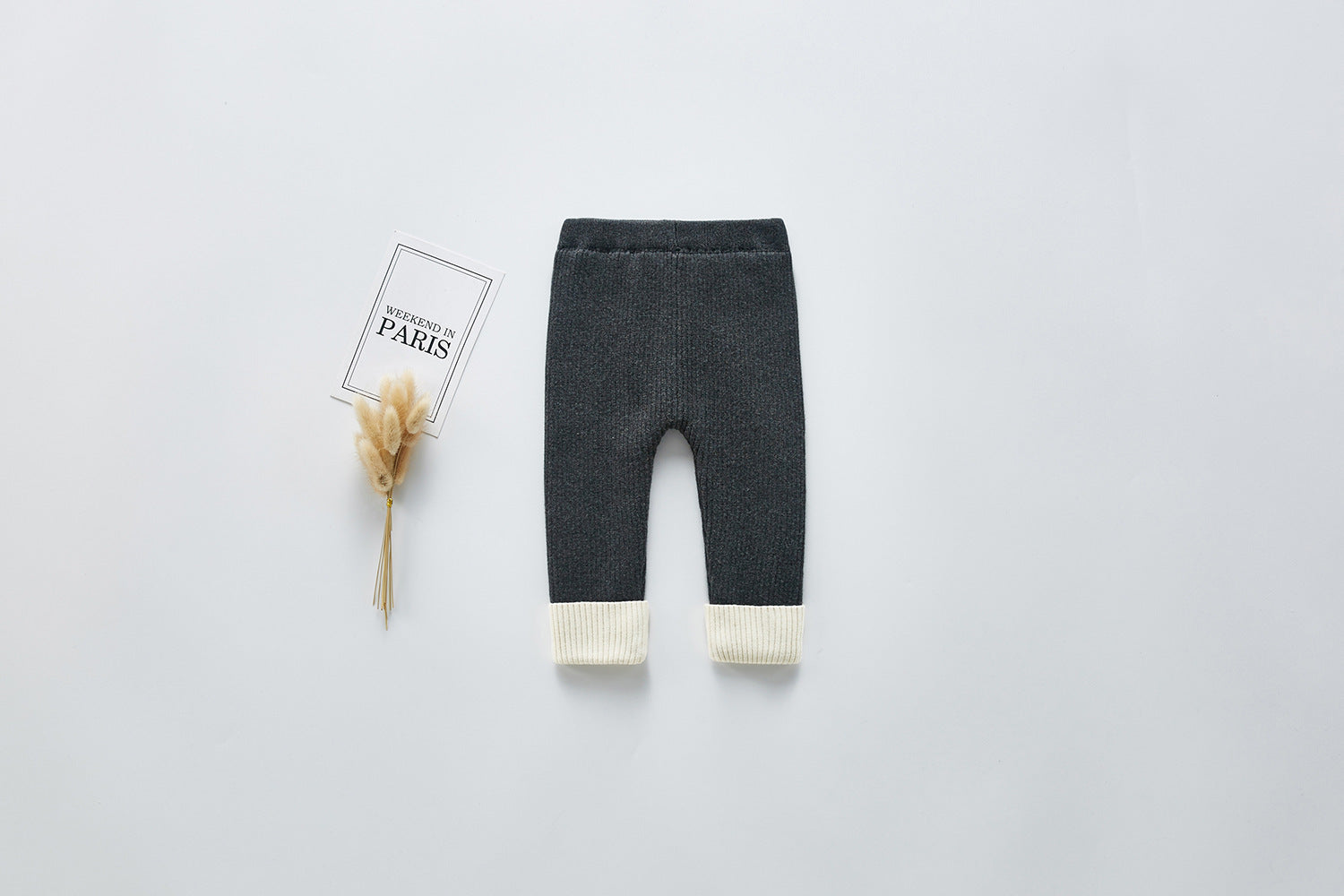 Plush thickened knit pants