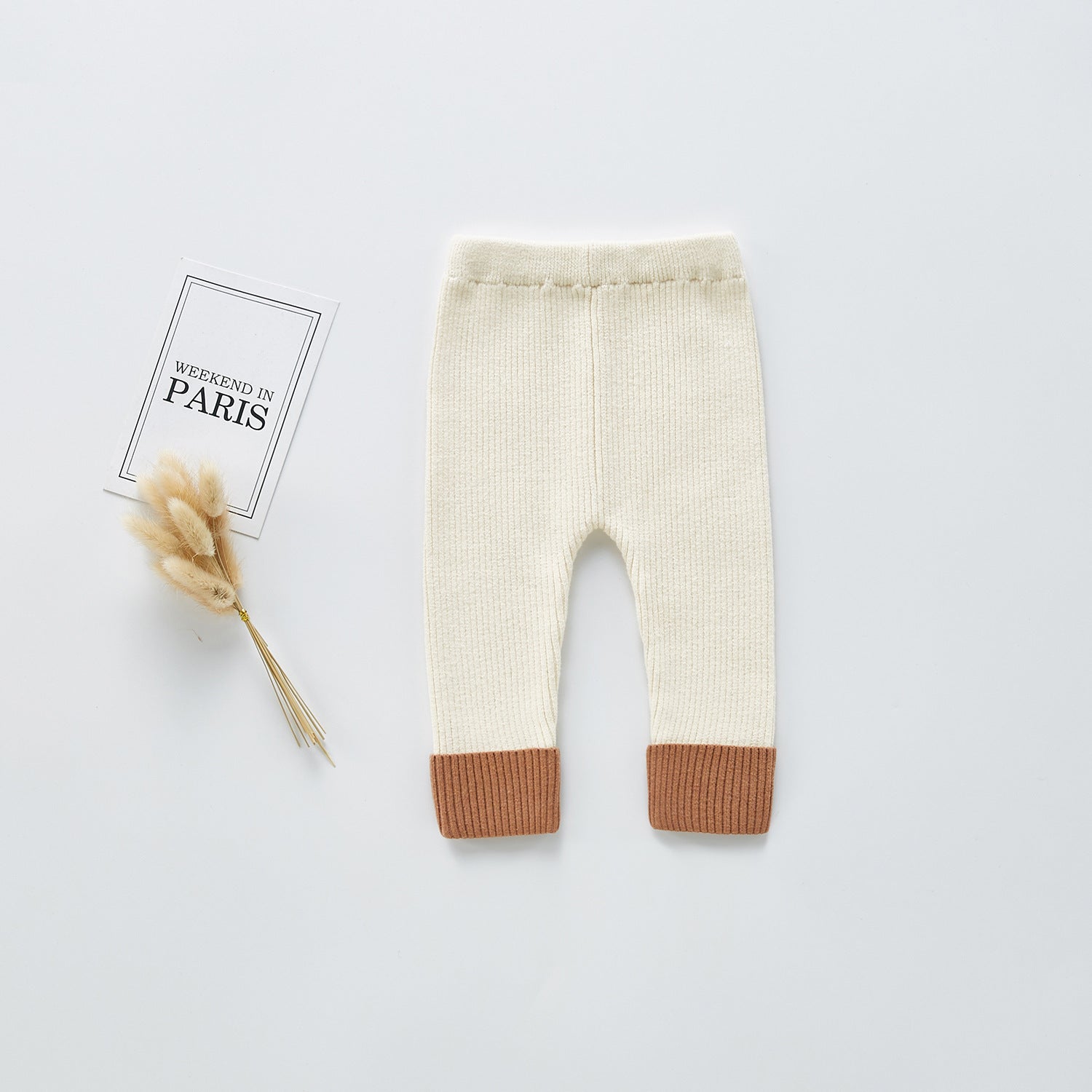 Plush thickened knit pants