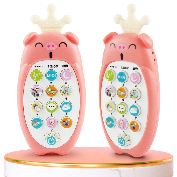 Baby Enlightenment Music Mobile Phone Creative Early Education Can Bite Radish Phone Toys