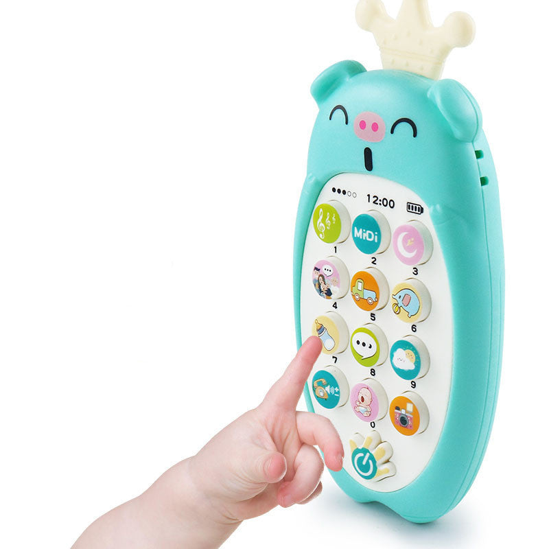 Baby Enlightenment Music Mobile Phone Creative Early Education Can Bite Radish Phone Toys