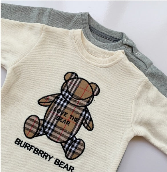 Rompers Plaid Children'S Jumpsuits Bears