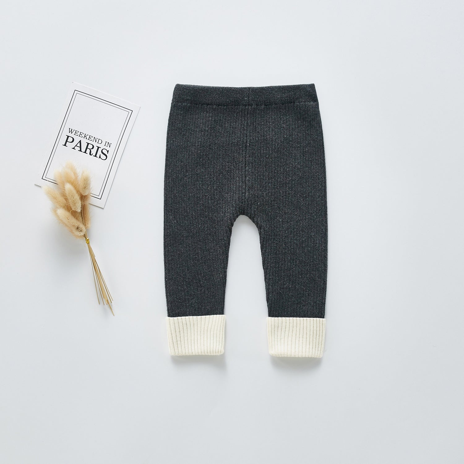 Plush thickened knit pants