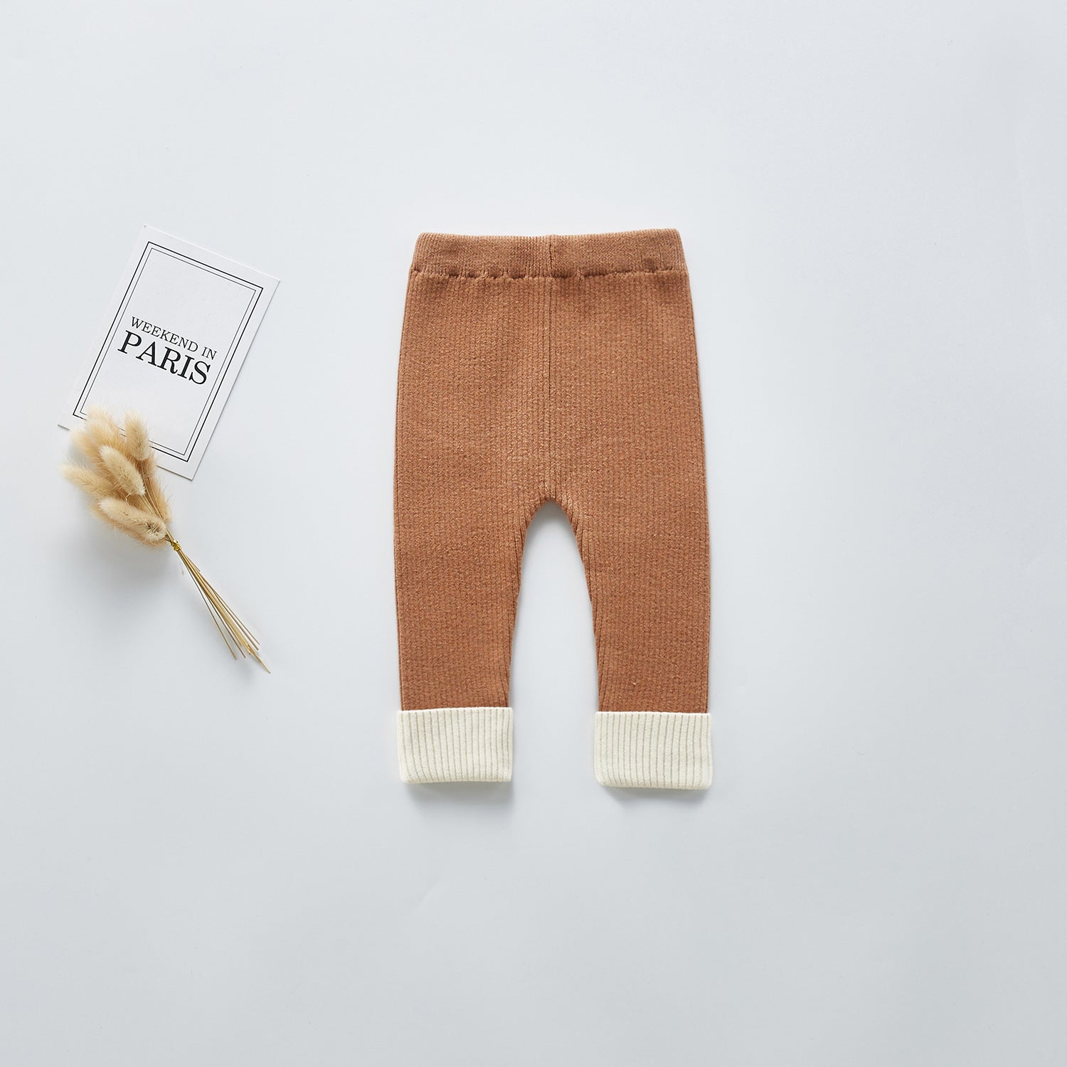 Plush thickened knit pants