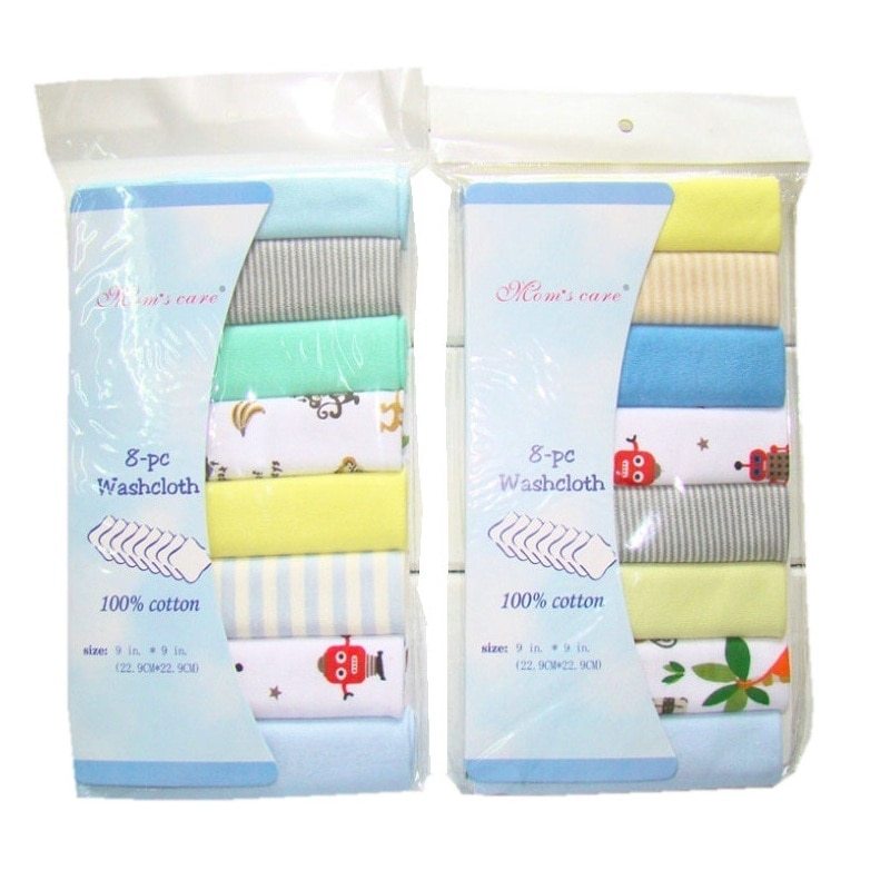 8pcs Pack  Cotton Newborn Baby Towels