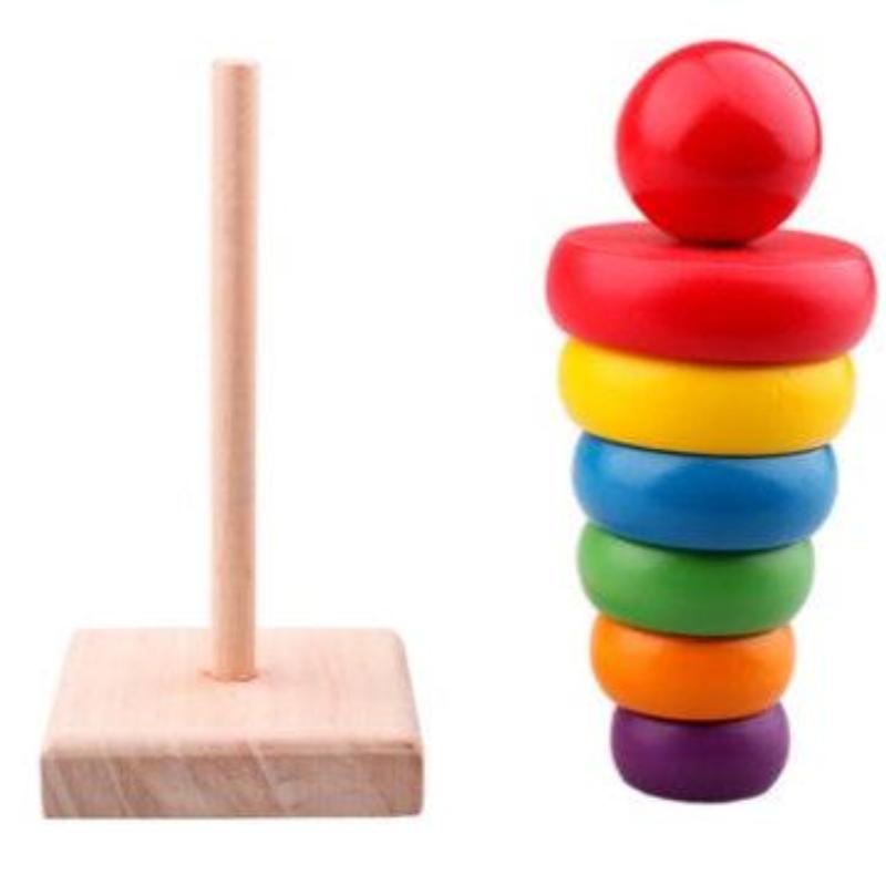 Wooden toys Rainbow Tower