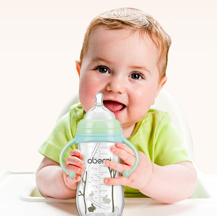 Anti-fall and anti-flatulence feeding bottle