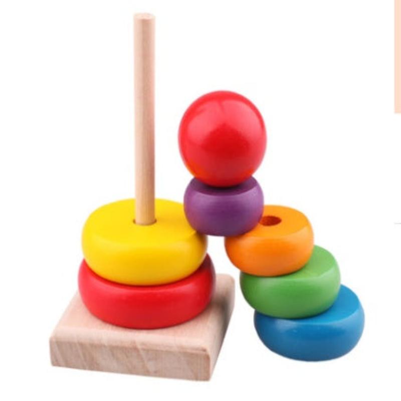 Wooden toys Rainbow Tower