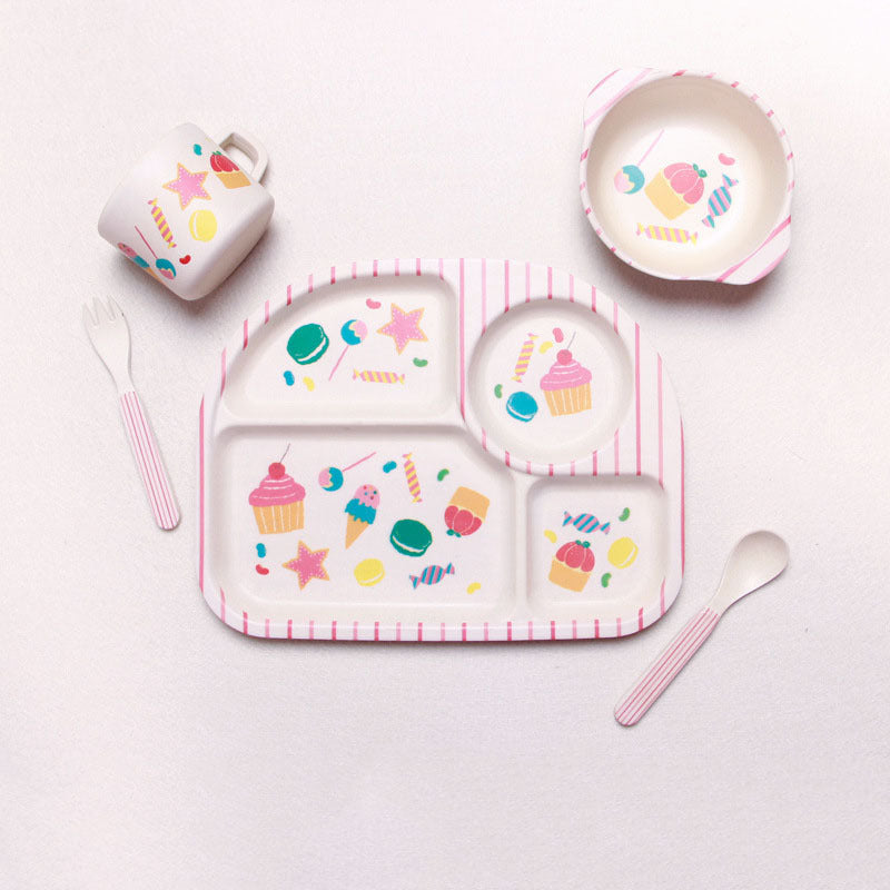 Bamboo fiber children's tableware