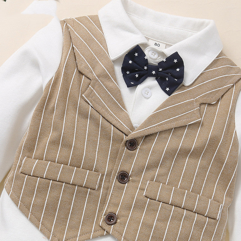 Boys' Dress Set Bib Waistcoat Small Suit