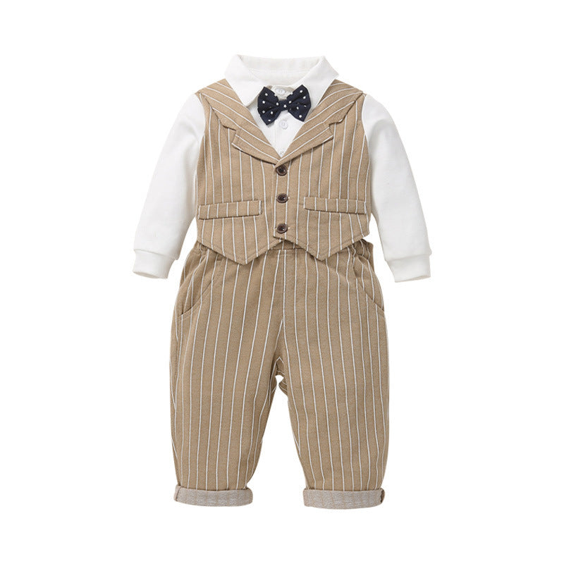 Boys' Dress Set Bib Waistcoat Small Suit