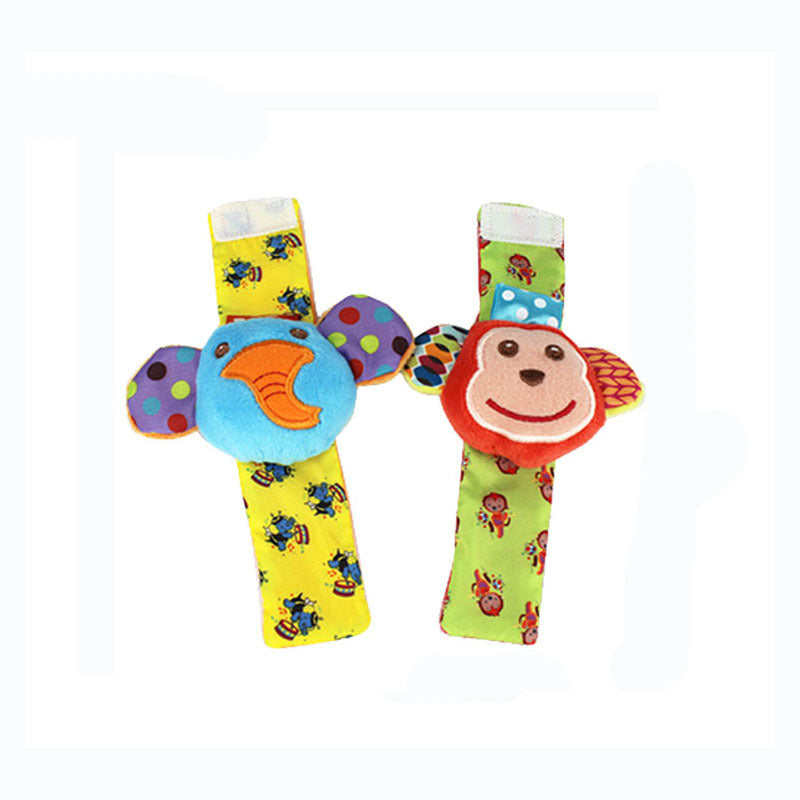 Baby Cartoon Animal Wrist Bell With Ringing Paper Rattle Socks Toy