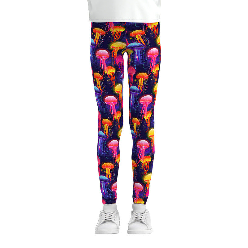 Digital Printing Leggings Girls Leggings Thin Stretch Pants