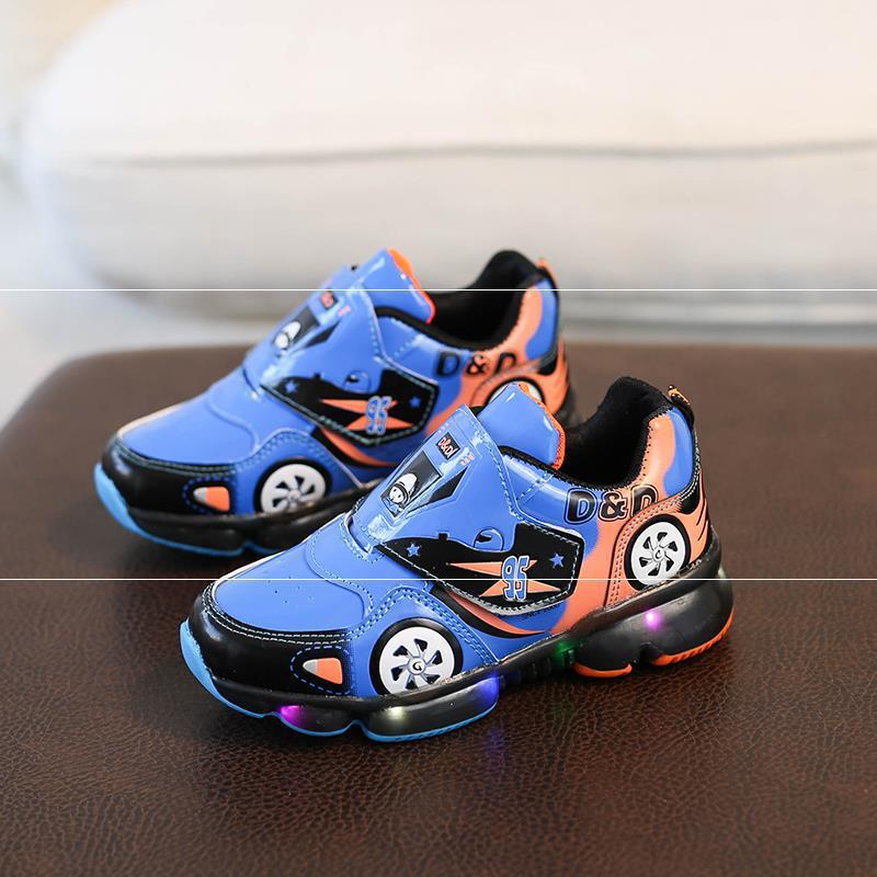 Cartoon breathable non-slip glowing sneakers