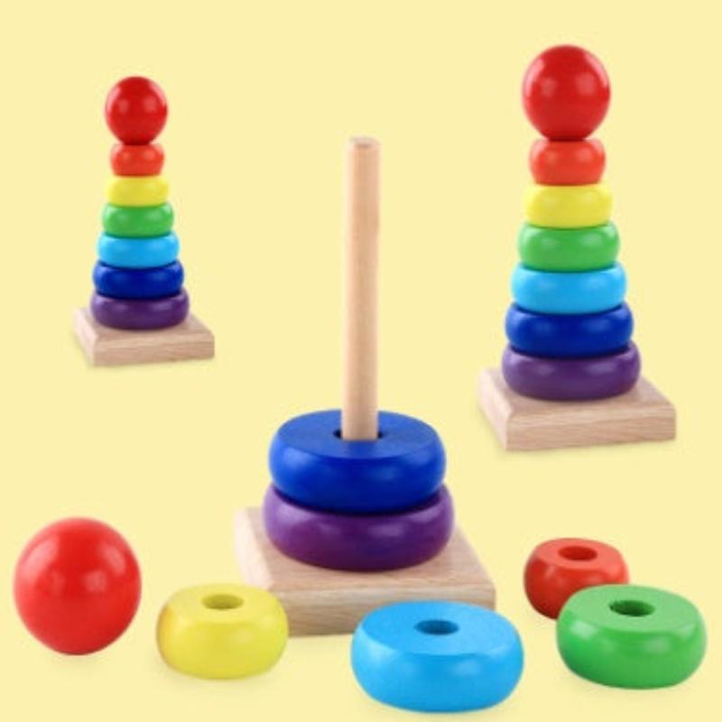 Wooden toys Rainbow Tower