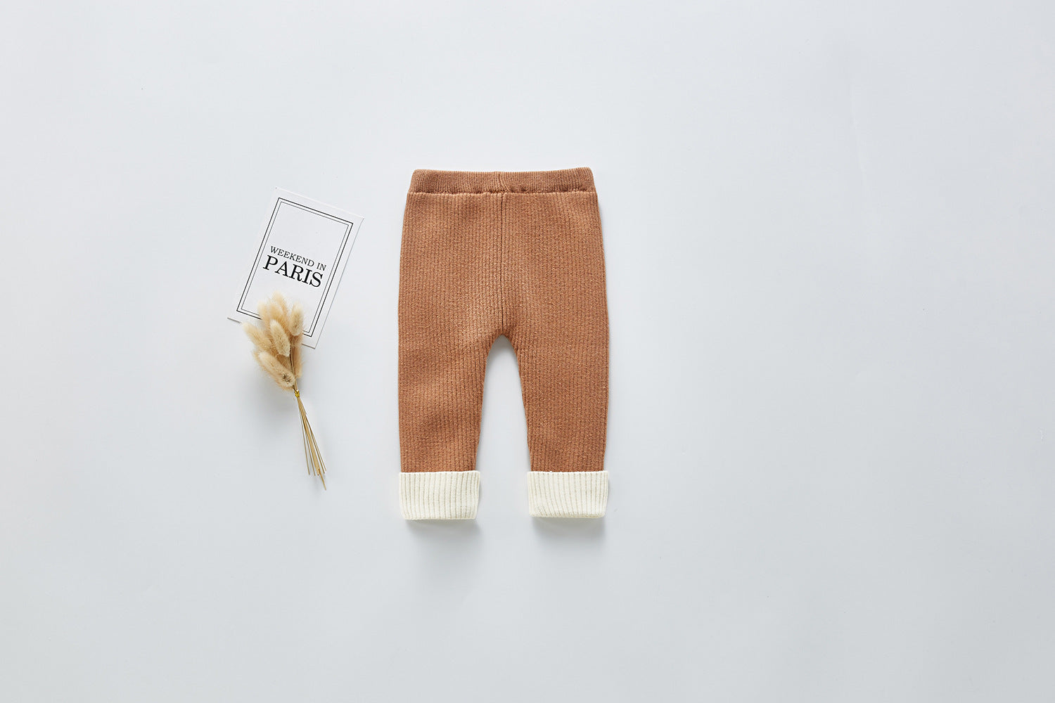 Plush thickened knit pants