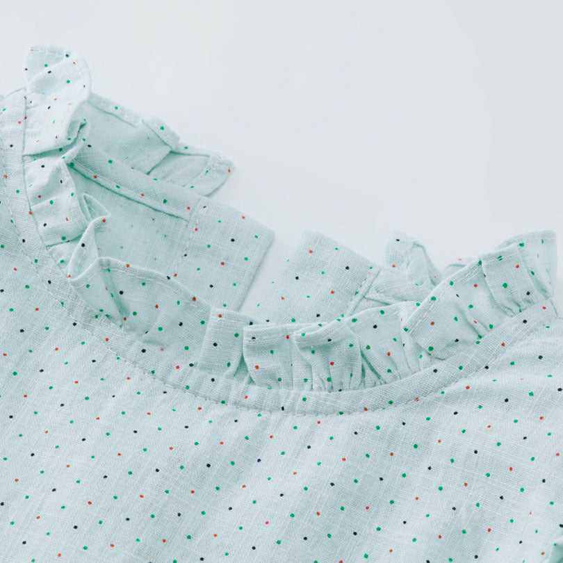 Girls' lace linen shirt