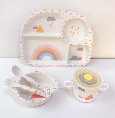 Bamboo fiber children's tableware