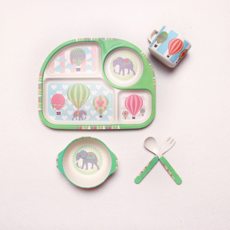 Bamboo fiber children's tableware