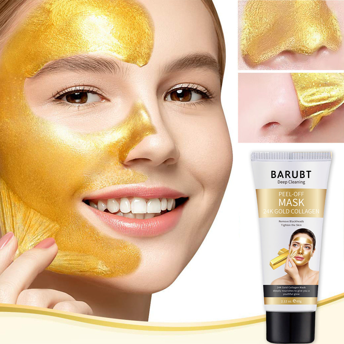 24K Gold Foil Gold Exfoliating Mask Cleansing And Pore Refining