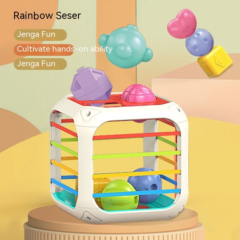 Rainbow Selle Children Education Building Blocks Rattle Toys