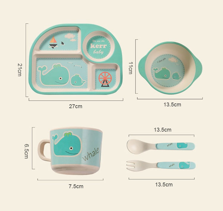 Bamboo fiber children's tableware