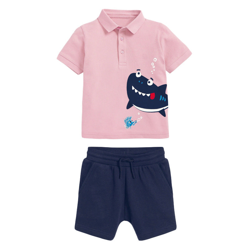 Short Sleeve Children's Suit Lapel Boys