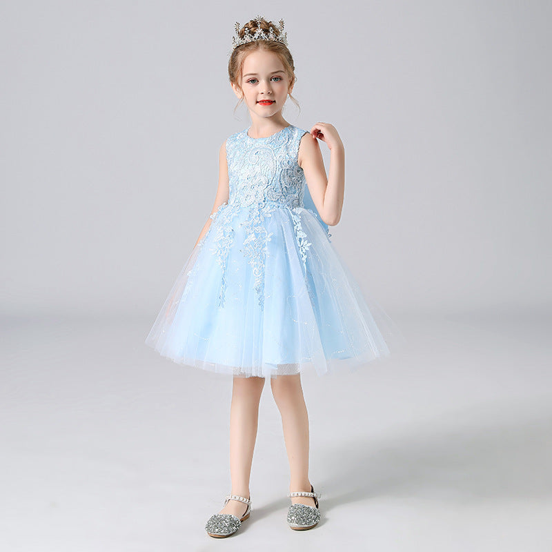 Boy's Formal Dress Fashionable Vest Princess Dress Girl Catwalk Show Clothing