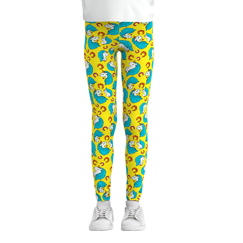 Digital Printing Leggings Girls Leggings Thin Stretch Pants