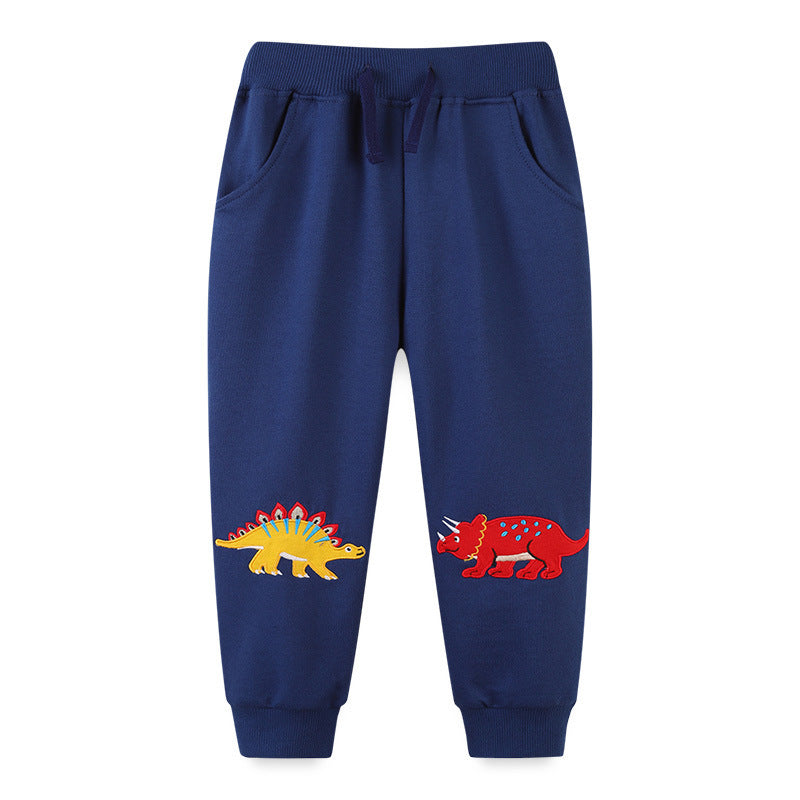 Boys' Fashion Simple Dinosaur Sports Pants