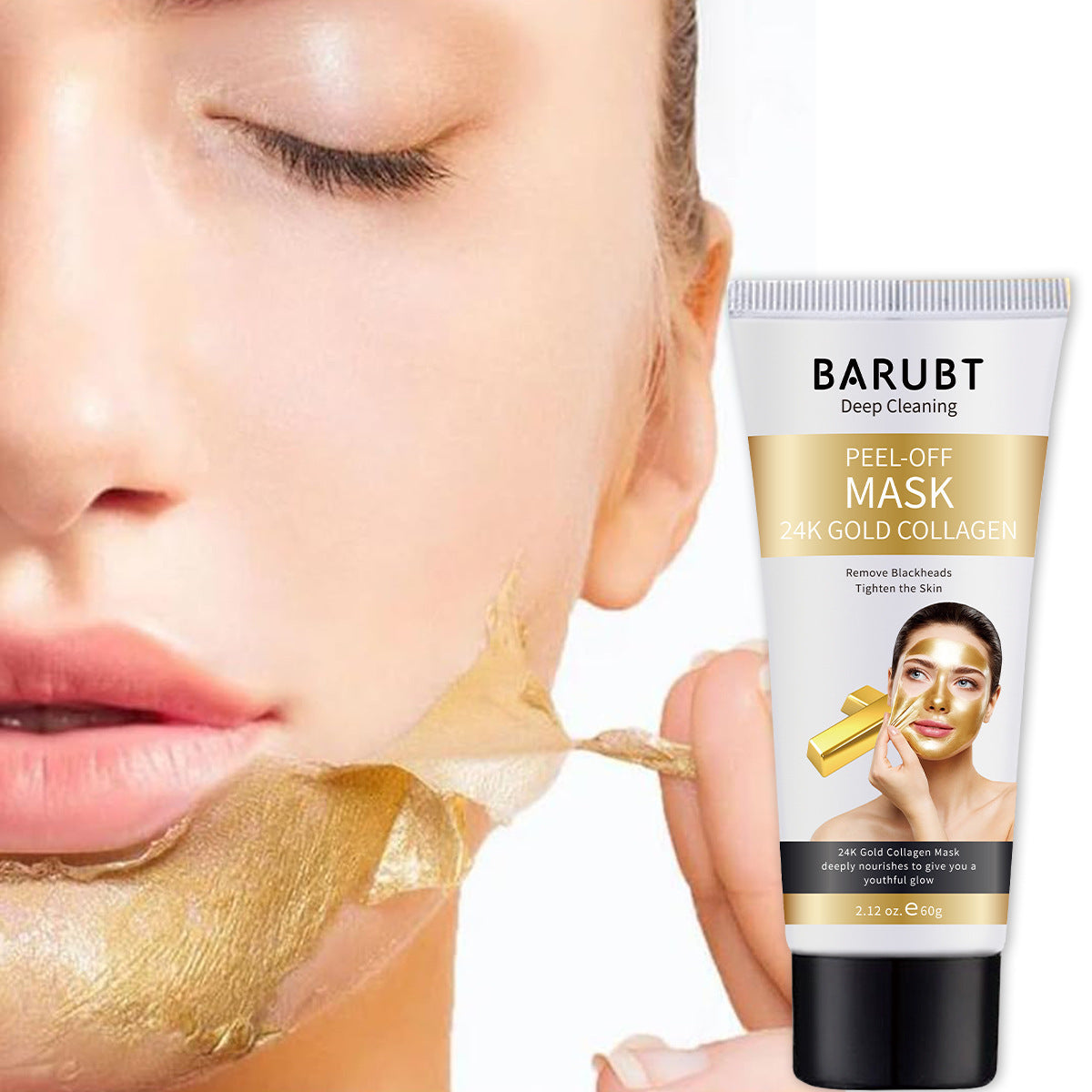 24K Gold Foil Gold Exfoliating Mask Cleansing And Pore Refining