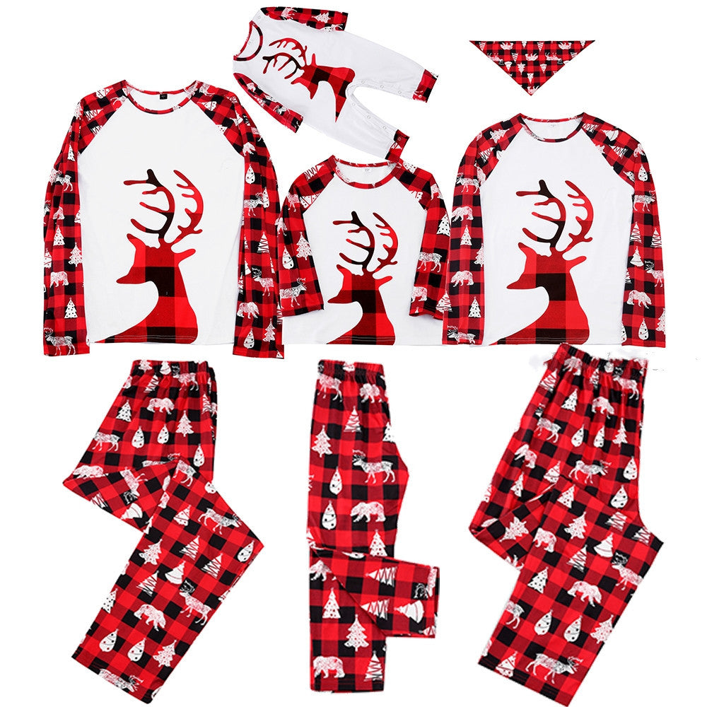 Family Dog Family European And American Christmas Parent-child Pajamas