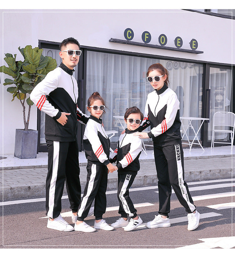 Parent-child Sportswear Mother-daughter Father-son Suit School Uniform